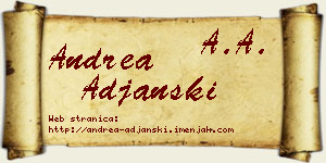 Andrea Ađanski vizit kartica
